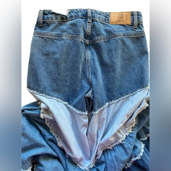 We The Free Dreamscape Tiered Denim Wide Leg size 25 NWT - Picture 10 of 14